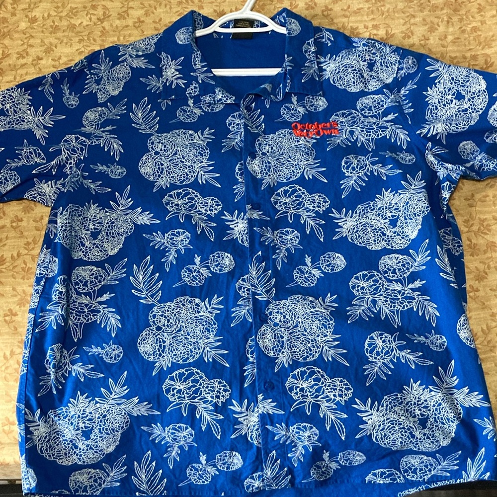 OVO - Blue Floral Button-Up Shirt